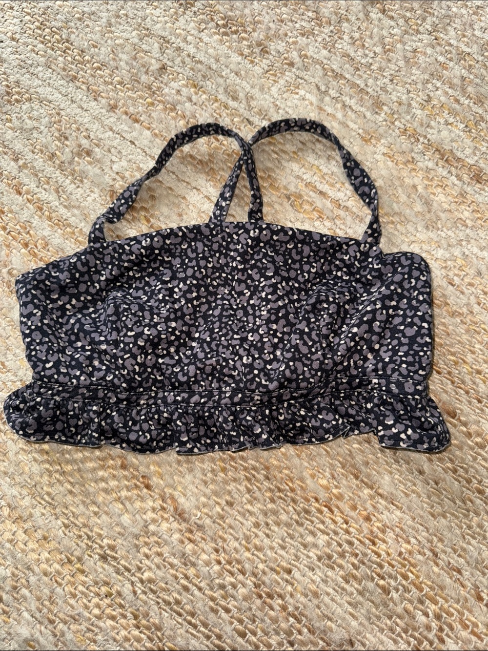 FP Movement by Free People Black & White Leopard Print Sports Bra